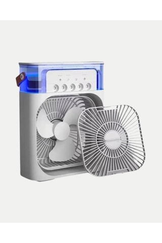 Taşınabilir Mini Klima Fan 3 Ü 1 Arada Soğutucu Nemlendirici Ve Gece Lambası Çok Renkli