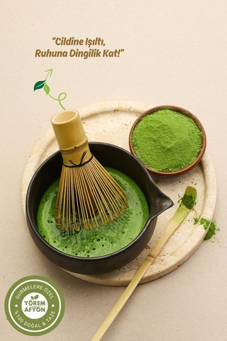 Yörem Afyon Doğal Antioksidann Ve Sükûnet Kaynağı Odakk Ve Dinginliğin Kadim İksiri Saf Matcha Tozu, Macha 60gr.