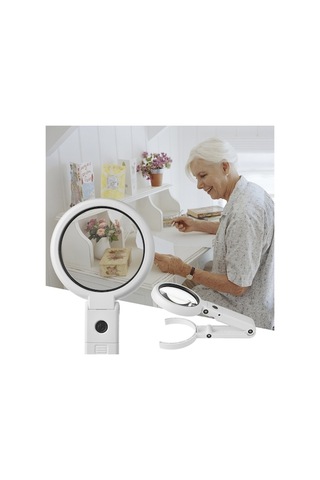 Urbannest 5x/10x El Tipi Masa Büyüteci, Led Işık Ve Stand, Usb İle Çalışan, Aydınlatmalı Büyüteç, El Sanatları Ve Hobi Aracı