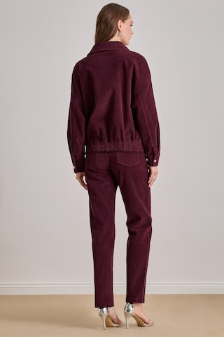 Oversize Bordo Kadife Ceket Bordo