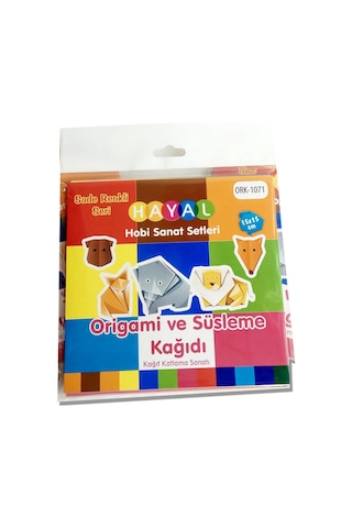Hayal Origami Kağıdı 30 Lu Paket - Sade Renkli Origami Kağıt Seti