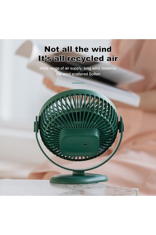 Springsun Klipsli & Masaüstü Fan 4000mah Usb Şarj 720 Döner, 4 Hız Seviyesi Sessiz Ev/ofis/yurt Beyaz