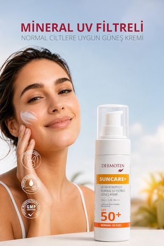 Normal Ciltler İçin Güneş Kremi Suncare+ Spf 50+ Faktör Uv Mineral Filtreli 50ml