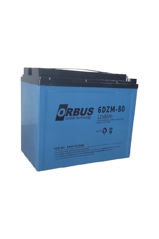 Orbus 12v 80 Amper Jel Elektrikli Bisiklet E-bike Aküsü Ebatlar : 223x121x174 2025 Üretim