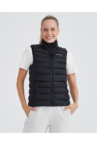 Skechers W Outerwear Padded Vest Kadın Siyah Yelek S231239-001 Siyah