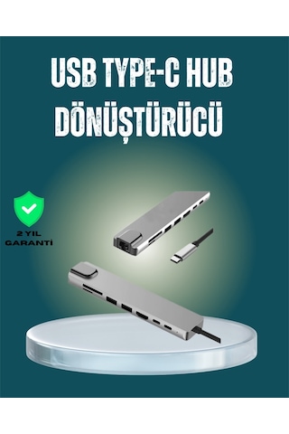 Usb C Çoklu Bağlantı Merkezi - 5 Gbps 100 240 V Sağlam Eloksal Tasarım