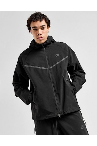 Nike Tech Woven Windrunner Full-zip Hooded Erkek Ceket İnce Hafif Kumaş Relax Kalıp-sportxstore Siyah