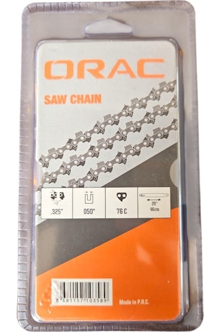 Kesik Zincir Orac 3.25" 1.3 Mm 38 Diş Köşeli Motorlu Testere Uyumlu Profesyonel Zincir