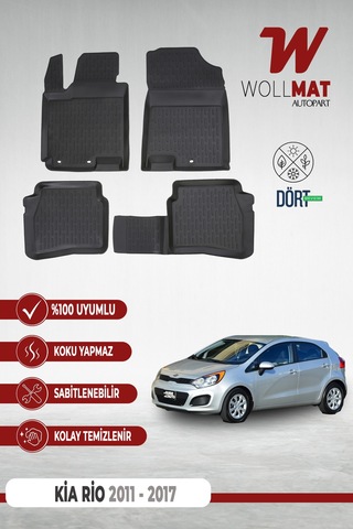 Kia Rio Paspas 2011 2017 Arası Uyumlu 3d Havuzlu Paspas Seti