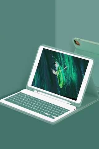 Apple Uyumlu iPad Pro 12.9 2024 Kılıf Kc01 Smart Klavyeli Tablet Tdrtr