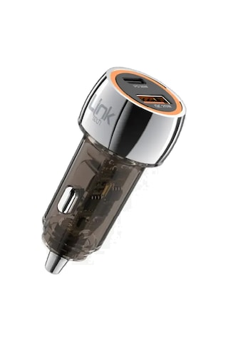 Linktech C436 55w Dual Pd30w + Qc25w Şeffaf Araç Şarj Adaptörü - Linktech C436 55w Dual Pd30w + Qc25w Şeffaf Araç Şarj Adaptörü -