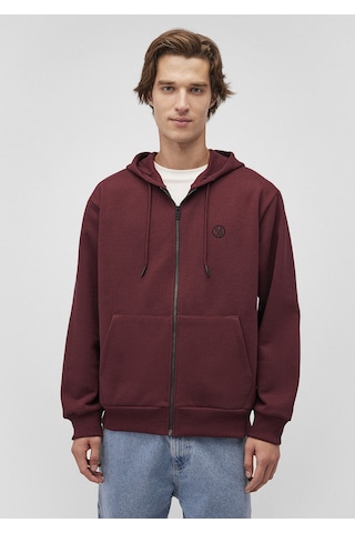 Mavi - Kapüşonlu Fermuarlı Bordo Basic Sweatshirt 066979-70426 Bordo