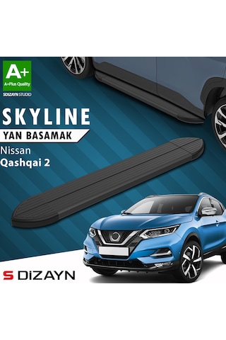 S-dizayn Nissan Qashqai 2 Skyline Siyah Yan Basamak 173 Cm 2014-2021 A+ Kalite