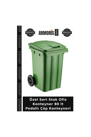 Özel Seri Stok Ofis Konteyner 80 Lt Pedallı Çöp Konteyneri