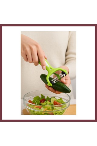 Storeşahin 3 Başlıklı Plastik Soyacak Yeşil Shn0720