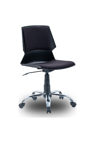 Ofiscombin Ofis Büro Tekerlekli Döner Öğrenci Bilgisayar Çalışma Koltuğu Siyah Kumaş 00047499880