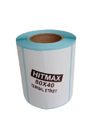 80x40 Termal Etiket Genişlik 80mm Yükseklik 40m 1. Kalite Tam Metraj