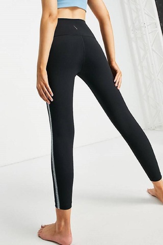 Nike Yoga Ruched 7/8 High Rise Yüksek Belli Tığ Işlemeli Tayt Siyah