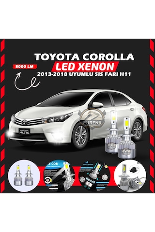 Toyota Corolla 2013-2018 Sis Farı Uyumlu Şimşek Etkilii Led Xenon Performance Series H11