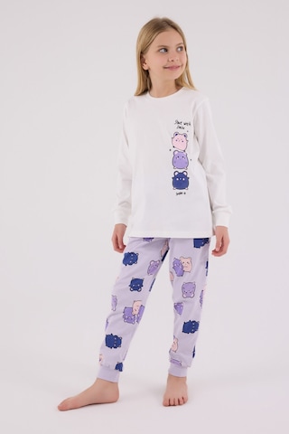Rolypoly Kız Çocuk Beyaz Pijama Takımı Rp3704-c-v2 Beyaz