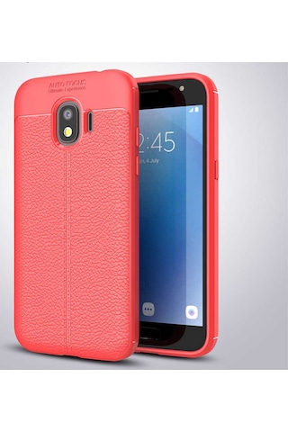 Samsung Galaxy Uyumlu J2 Pro 2018 Kılıf Deri Tarzı Niss Silikon Case