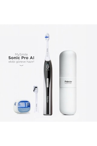 Fabcio Mysmile Sonic Pro Aı Şarjlı Diş Fırçası Beyaz + Diş Mine Bakım Serumu Hediye