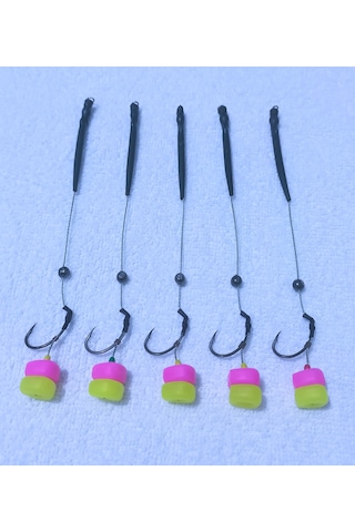 5 Adet Pembe Ve Fosfor'lu Esp Mısır Sazan Rig Takımı