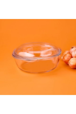 Pyrex Yuvarlak Fırın Kabı - Şeffaf - 3 Lt Şeffaf