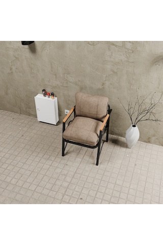 Mb Garden Furnıture Simetri Model, Balkon, Bahçe,cafe, Mutfak,metal Koltuk Takımı, Bahçe Takımı , Çay Seti, Tekli Koltuk Cappuccino