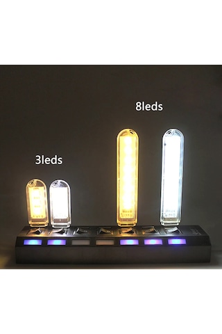 Taşınabilir Mini USB 3 LED GünIşığı Lamba 5730 SMD Kamp Stick Led