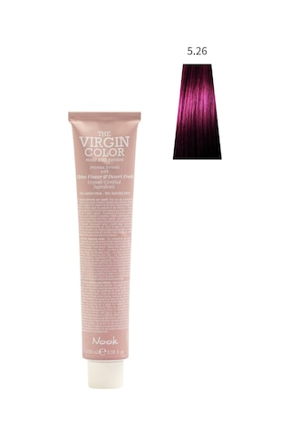 Nook Virgin Color Profesyonel Saç Boyası 100ml-açık Kestane Viyole/vahşi Mürdüm 5.26-viola Kızıl Kadife