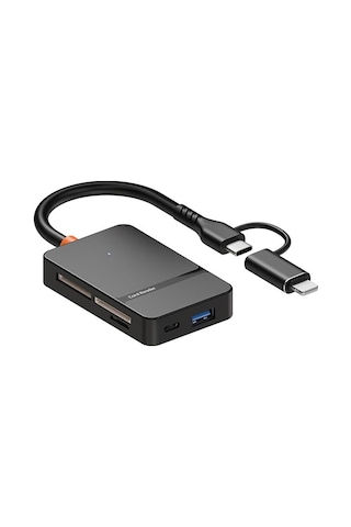 8in1 Multi Girişli Çevirici Adaptör Lightning / Type-c To Usb A/