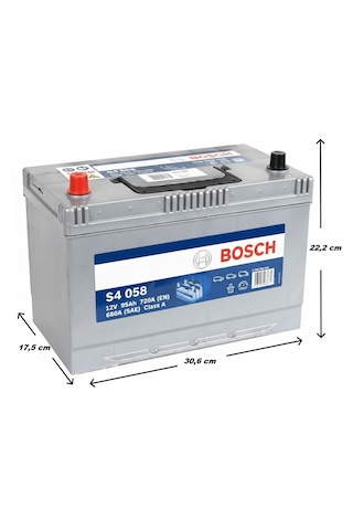 Bosch 12v 95 Ah 720a Akü S4 058 Ters-kutup / 541246482