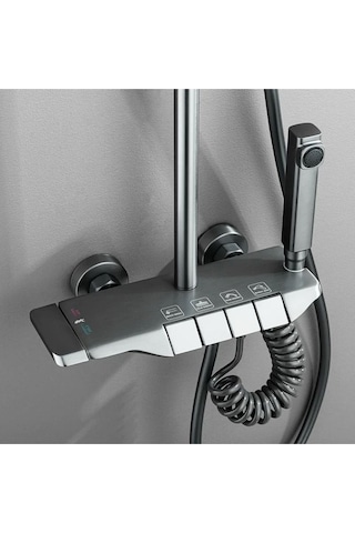 Boheme Fleko Piyano Fonksiyonel Duş Seti Antrasit Renk Diğer