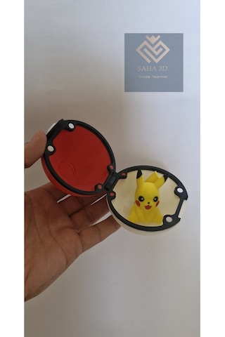 Pokemon Mıknatıslı Poke Topu Pikachu Hediyeli