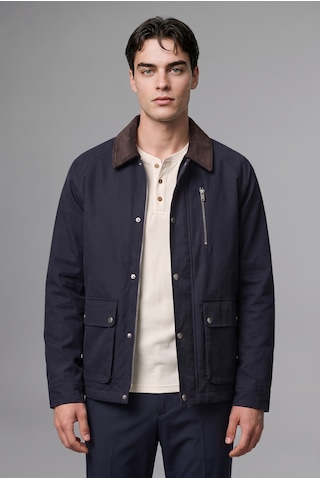 Defacto Regular Fit Polo Yaka Cepli Kadife Yaka Fermuarlı Astarlı Mont F0814ax26aunv91 Lacivert-nv91