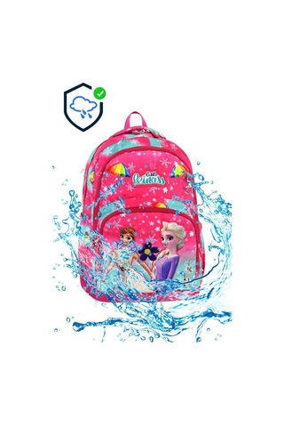 Yeni Sezon Kız Çocuk Su Geçirmez Kumaş Elsa Figürlü Pembe Renk 3'lü İlkokul Çantası Seti