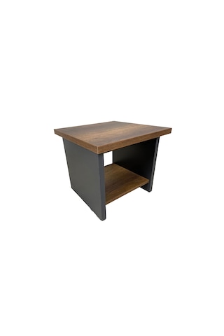 Goldsit Standart Sehpa 50 50 Cm Barok - Antrasit Ahşap