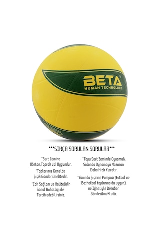 Voleybol Topu Pompalı Dahil Set Kauçuk Beta Dikişsiz Yekpare Üretim Yeşil