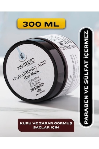 Neutrevo Professional No:1 Hyaluronic Acid Serisi Nem Ve Dolgunluk Veren Saç Bakım Maskesi 300 Ml