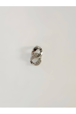 Eva Takı Store Gurmet Zincir Model Kıkırdak Tragus Helix Piercing Gümüş Renk Küpe Gümüş