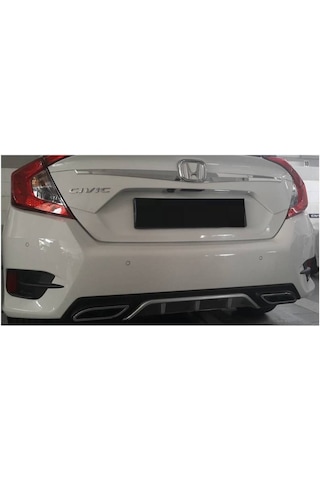 Honda Civic FC5 İçin Uyumlu Difüzör Gri Klasik Silver 2016-2021