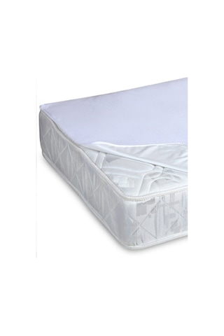 Mycey 70x120 Cm Bebek Alezi Köşe Lastikli Sıvı Geçirmez Micro Kumaş Beyaz