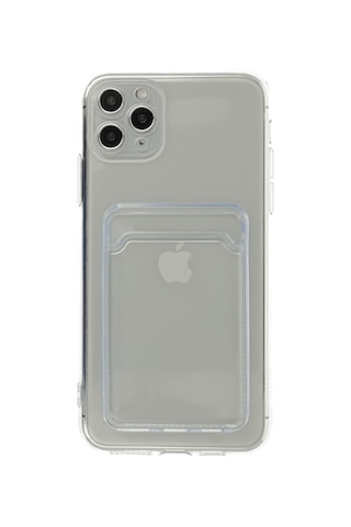 Apple iPhone Uyumlu 11 Pro Max Kılıf Kart Şeffaf Silikon - Şeffaf Şeffaf