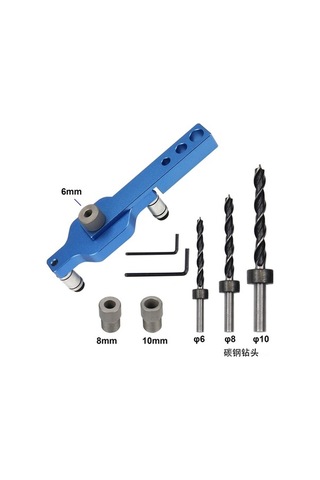 Ebitda 6/8/10mm Mavi Alüminyum Delik Belirleyici Seti - 3 Burç Ve 2 Anahtar