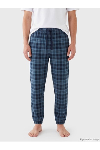 Lc Waikiki Lc Waıkıkı İndigo Standart Kalıp Ekose Erkek Pijama Alt