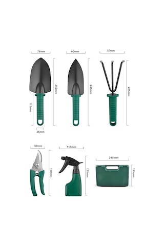 Sones Yl025 Saksı Bahçe Aletleri Seti, Özellikler: 5 Parça / Set Mor