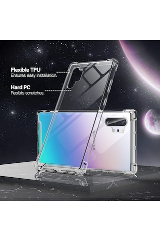 Samsung Uyumlu Galaxy Note 10 Plus Kilif Köse Korumali Seffaf Silikon 392996323