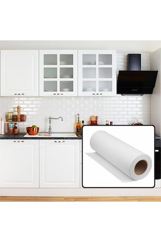 Parlak Beyaz Mobilya Ve Dolap Kaplama Folyosu 61 Cm