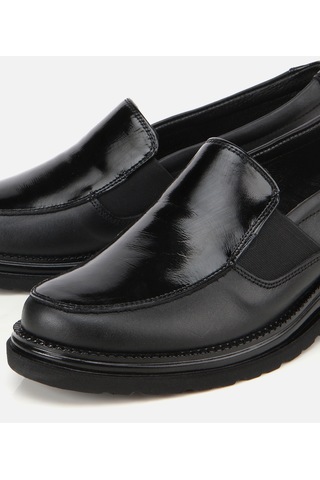 Hotiç Kadın Deri Siyah Lastik Detaylı Dolgu Topuklu Günlük Loafer 01ayh314450a100 01ayh314450a100 Siyah